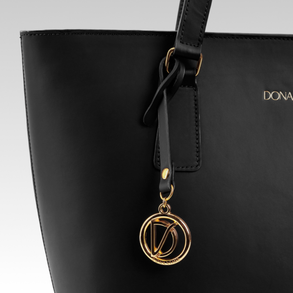 Bolsa Shopping Couro Liso Preto Adelie - Image 4