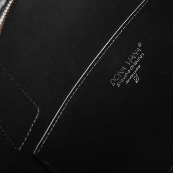 Bolsa Shopping Couro Liso Preto Adelie - Image 5
