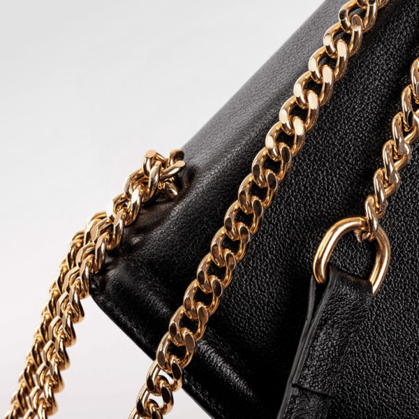 Bolsa Quilted Couro Preto Aura - Image 3